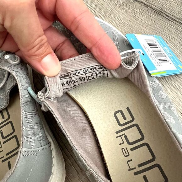 Hey Dude Shoes-Wendy Youth-Cat Eye Grey-size K11 Girls-NEW! - Picture 6 of 11
